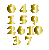 5cm Acrylic - Mirror Gold Number from