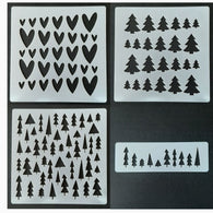 6"x6" Stencil - Christmas Bundle Set (4pcs)
