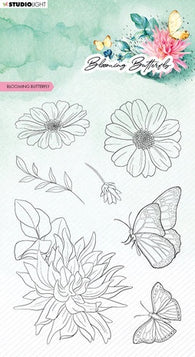 Studio light - Essentials Collection Stamp - Blooming Butterfly no.357