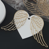 3mm Acrylic - White Heart & Silver Wings Set - 8cm